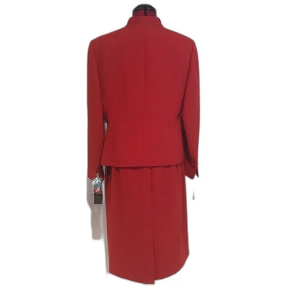Kasper Skirt Suit Women's Size 14P Red 2-Piece Set Blazer & Skirt Set NWT - Picture 12 of 14